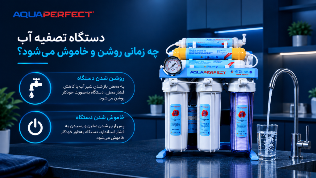 دستگاه تصفیه آب چه زمانی روشن و خاموش می‌شود؟