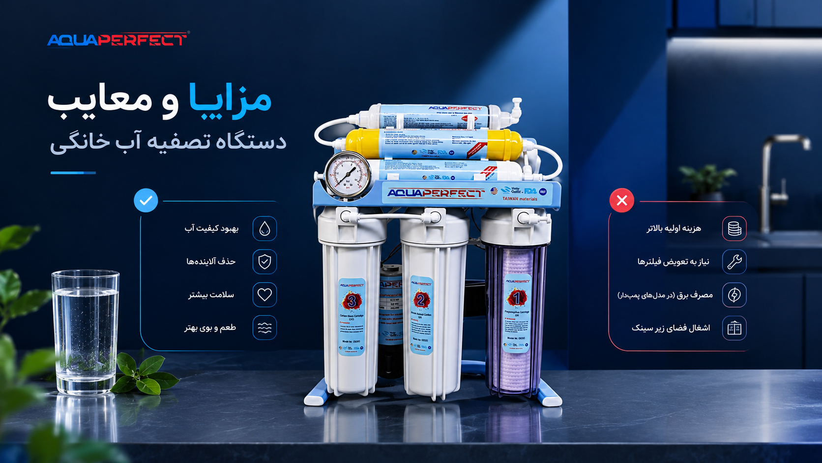 مزایا و معایب دستگاه تصفیه آب خانگی